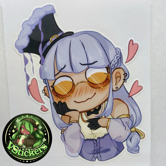 [OC] Juria Yishu (Chibi Lewd Thoughts) - Water-Resistant Vinyl Sticker! - Water-Resistant Vinyl Sticker!
