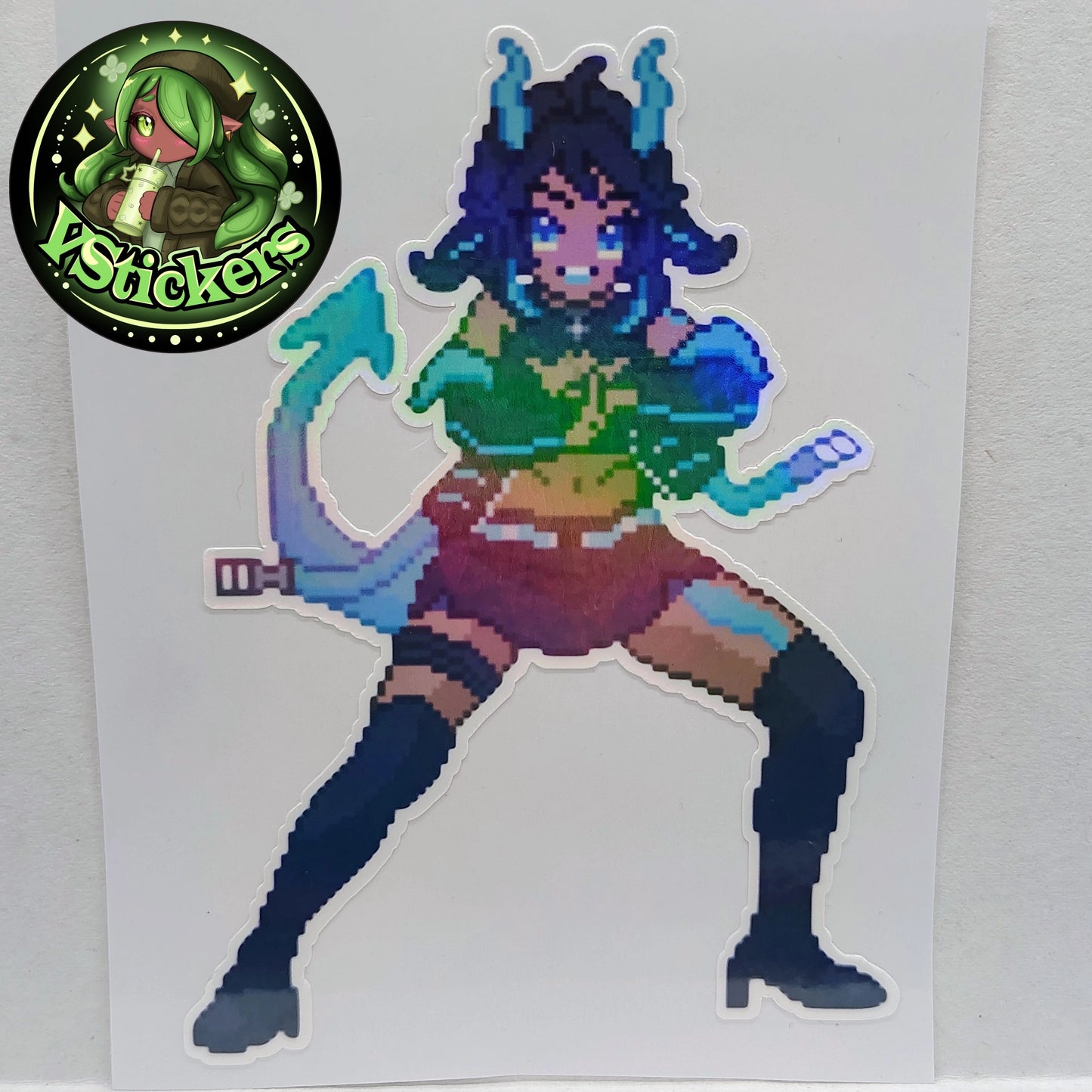 [VTuber] SynthwWave Clone Jutsu Fan Art Sticker! Water-Resistant Vinyl Sticker!